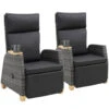 Tectake Wicker Fauteuil Pescara Met Aluminium Frame, Rugleuning Verstelbaar -VIDAXL Winkel 1000166815