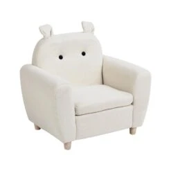 MARIBO - Kinderfauteuil - Beige - Linnen