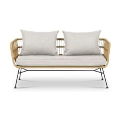 Lisomme Dax Rotan Tuinbank Zand - Met Zitkussens