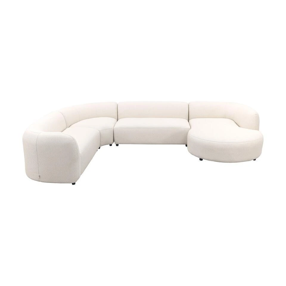 Madeira Ronde U-vorm Hoekbank + Chaise Longue Links - Naturel Sunbrella 1 Madeira Ronde U-vorm Hoekbank + Chaise Longue Links - Naturel Sunbrella