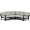 Hoek Loungeset 5 Personen Aluminium/Polywood (teakfinish) Grijs Lifestyle