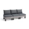 Keter Signature Elements 3-zits Loungebank - Met Groene Kussens - Cappuccino -VIDAXL Winkel 1000168730