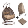 Merkloos HOME DELUXE Hangstoel TWIN Bruin Met Regenhoes -VIDAXL Winkel 1000168978
