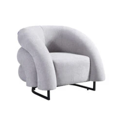 Merkloos HOME DELUXE Fauteuil MACA Fluweel Stof Beige - 95 X 73 X 88 Cm