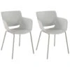 CLP Set Van 2 Eetkamerstoel Alpena Kunststof - Licht Grijs 9 CLP Set Van 2 Eetkamerstoel Alpena Kunststof - Licht Grijs -VIDAXL Winkel 1000170821