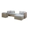 Nordic Home - Cora 6 Pcs Loungeset Wicker - Beige/bruin