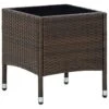 VidaXL - Loungetafel - Bruin - Poly Rattan - 40x40x45 Cm -VIDAXL Winkel 1000172499