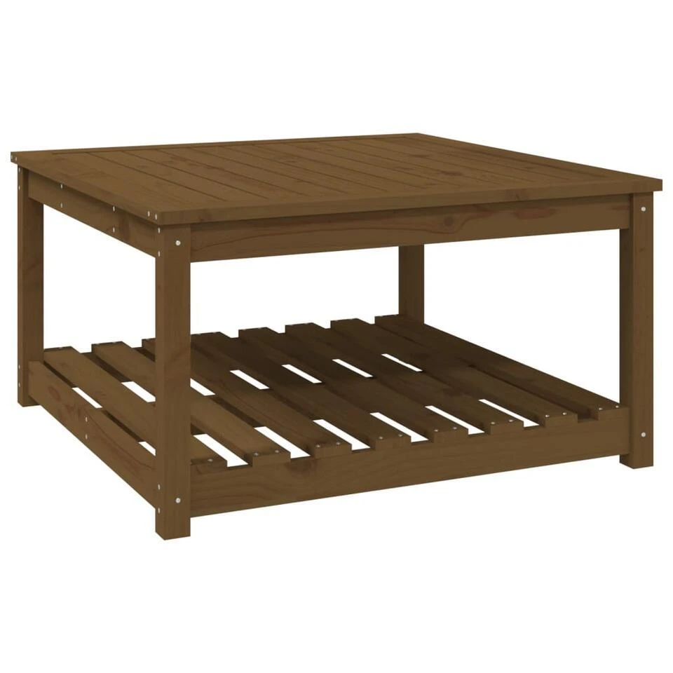 VidaXL - Tuintafel Met Opbergruimte - Honingbruin - Grenenhout - 82,5x82,5x45 Cm 1 VidaXL - Tuintafel Met Opbergruimte - Honingbruin - Grenenhout - 82,5x82,5x45 Cm