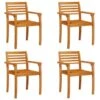 VidaXL - Tuinstoelen - Bruin - Acaciahout - 4 Stuks - 59x55x85 Cm -VIDAXL Winkel 1000172618