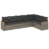 VidaXL 7-delige Loungeset Voor 7 Met Kussens - Gris - Poly Rattan -VIDAXL Winkel 1000172800