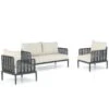 Stoel En Bank Loungeset 5 Personen Aluminium/wicker Grijs Coco Ibiza -VIDAXL Winkel 1000173016