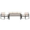 Svea - Fatima Loungeset - Zwart/beige -VIDAXL Winkel 1000173519