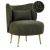 OTSBY II - Fauteuil - Donkergroen - Bouclé -VIDAXL Winkel 1000174053