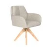 Housecraft Pete Eetkamerstoel Draaibaar Hout Off-White - Beige -VIDAXL Winkel 1000174392