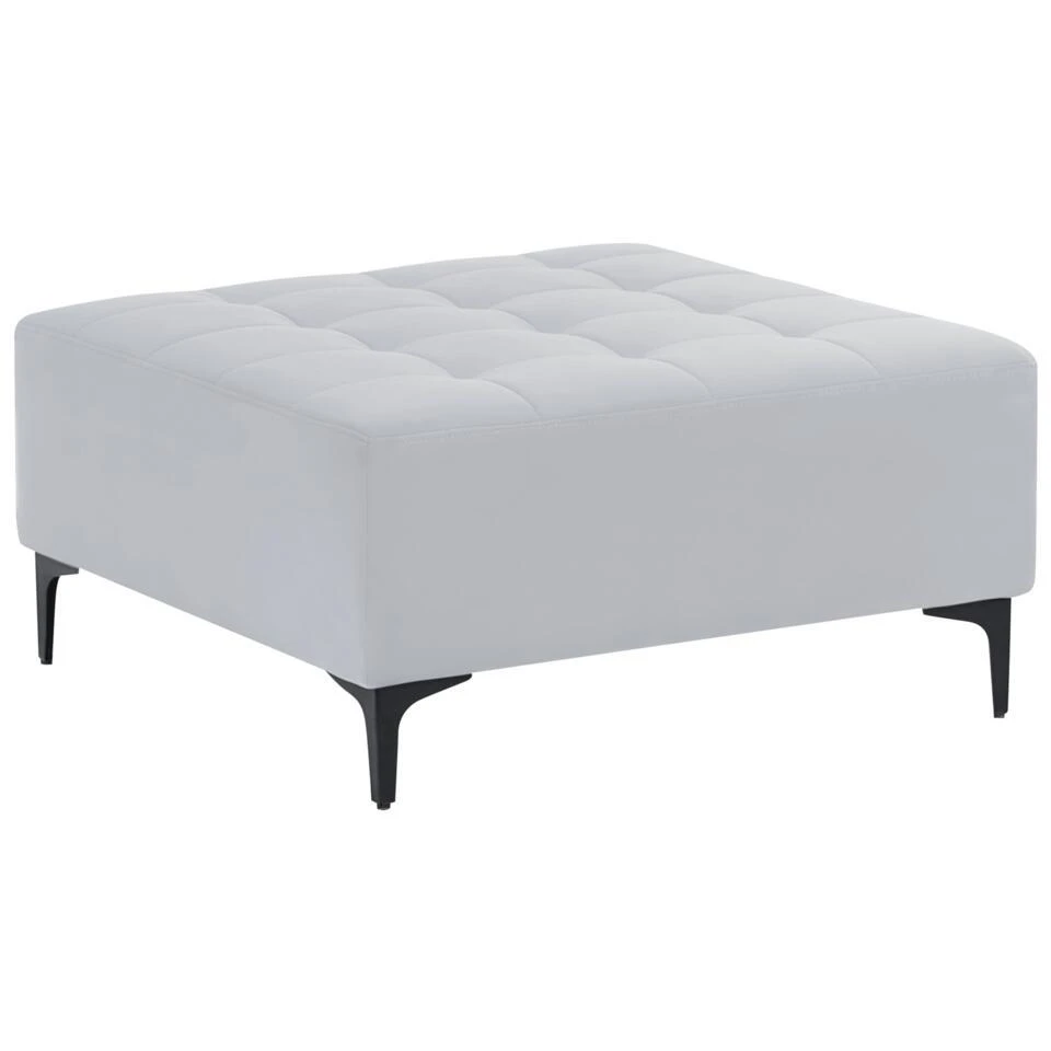 ABERDEEN - Ottomaan - Lichtgrijs - Fluweel 1 ABERDEEN - Ottomaan - Lichtgrijs - Fluweel