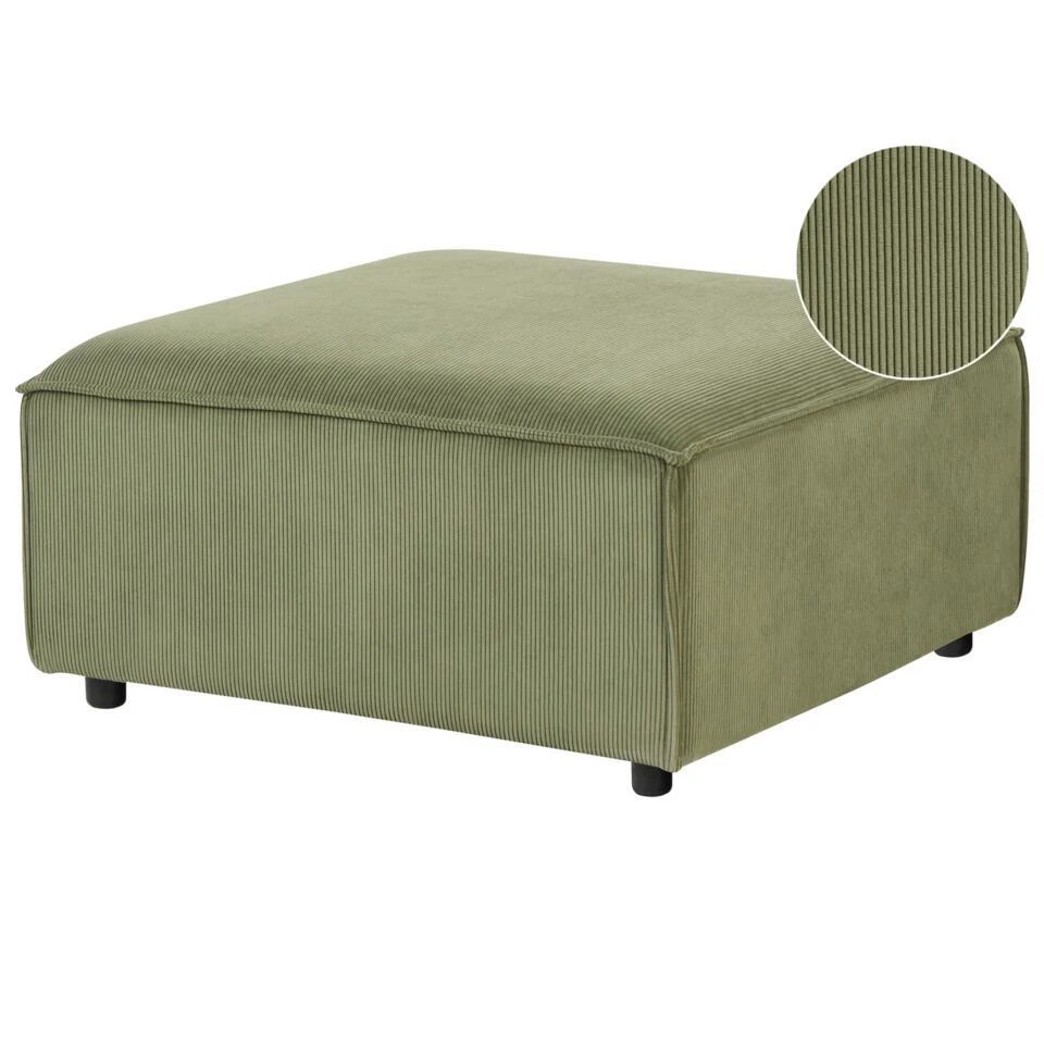 ARDAL - Ottomaan - Groen - Corduroy 1 ARDAL - Ottomaan - Groen - Corduroy