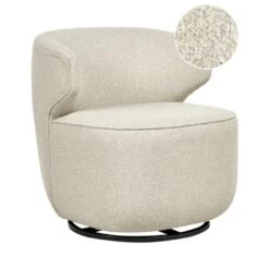 MOLLEBY - Fauteuil - Lichtbeige - Bouclé