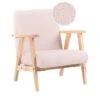 LINDE - Kinderfauteuil - Pastelroze - Bouclé -VIDAXL Winkel 1000175636