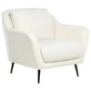 EIBY - Fauteuil - Wit - Chenille -VIDAXL Winkel 1000175977