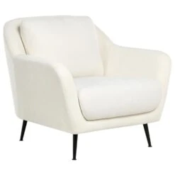 EIBY - Fauteuil - Wit - Chenille