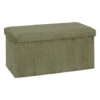 Merkloos Hocker/poef Ribcord Opvouwbaar - Groen - Polyester - 76x38cm -VIDAXL Winkel 1000176323