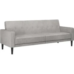 Avon - Slaapbank 3-zits In Lichtgrijze Stof