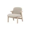 Svea - Nakamura Fauteuil - Rubberhout En Stof - Beige -VIDAXL Winkel 1000176797