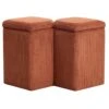 Scandinavische Velours Terracotta Woonkamerpoef -VIDAXL Winkel 1000177556