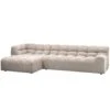 WOOOD Allure Chaise Longue Bank Links - Polyester - Naturel-79x324x165 -VIDAXL Winkel 1000178528