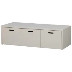 WOOOD Silke Kistbank Met Lades - Grenen - Dust/Grijs - 36x120x50