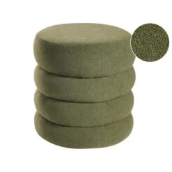 SUMPTER - Poef - Groen - Bouclé