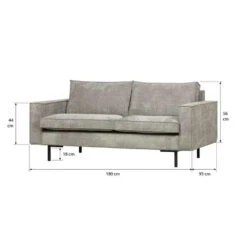 WOOOD Bank Arwin 2,5-zits - Vergrijsd Groen -VIDAXL Winkel 10102170 9600