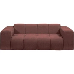 Bank Beau 2-zits - Stof Raven - Wijnrood