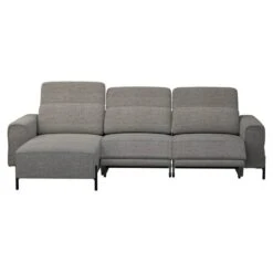 Hoekbank Dave Links - Elektrisch Verstelbaar - Stof Pure - Grijs -VIDAXL Winkel 10112252 0101