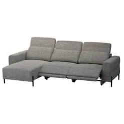 Hoekbank Dave Links - Elektrisch Verstelbaar - Stof Pure - Grijs -VIDAXL Winkel 10112252 0301