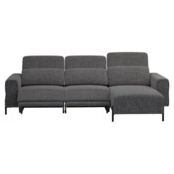 Hoekbank Dave Rechts - Elektrisch Verstelbaar - Stof Chacha - Grijs -VIDAXL Winkel 10112254 0101