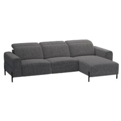 Hoekbank Dave Rechts - Elektrisch Verstelbaar - Stof Chacha - Grijs -VIDAXL Winkel 10112254 0300