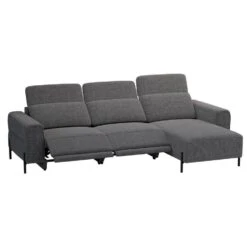 Hoekbank Dave Rechts - Elektrisch Verstelbaar - Stof Chacha - Grijs -VIDAXL Winkel 10112254 0301