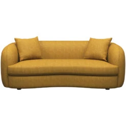 Bank Enzio 3,5-zits - Stof Elephant - Okergeel