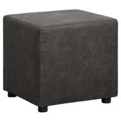 Hocker Nando - Antraciet - Stof Preston - 46x46x46 Cm 5 Hocker Nando - Antraciet - Stof Preston - 46x46x46 Cm -VIDAXL Winkel 10209445 0301
