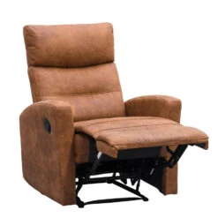 Relaxfauteuil Jackson - Stof - Cognac 6 Relaxfauteuil Jackson - Stof - Cognac -VIDAXL Winkel 10209884 0810