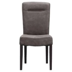 Eetkamerstoel Yvo - Lederlook - Antraciet