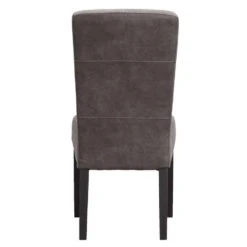 Eetkamerstoel Yvo - Lederlook - Antraciet -VIDAXL Winkel 10302275 8000