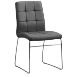 Eetkamerstoel Chicago - Leatherlook Grijs -VIDAXL Winkel 10302497 0102