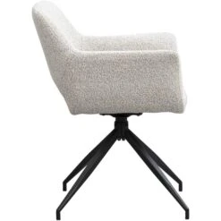 Eetkamerstoel Belle - Stof - Crème -VIDAXL Winkel 10307116 8000