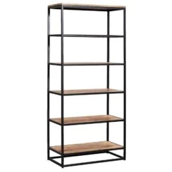 Boekenkast Logan - Mangohout - 180x80x40 Cm -VIDAXL Winkel 10609804 0300