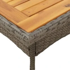 VidaXL - Tuintafel Met Acaciahouten Blad - Grijs - Poly Rattan - 80 X 80 X 75 Cm -VIDAXL Winkel 10952b2b6ab64ef98892f0b34f50e9ad