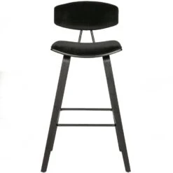 WOOOD Senn Barstoel Velvet Zwart - Set Van 2 -VIDAXL Winkel 1097fc1167744bf7a79799b9bd5a923f