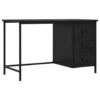 VidaXL Bureau Met Lades Industrieel 120x55x75 Cm Staal Zwart