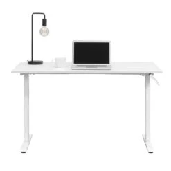 Bureau Zit/sta Noud - Wit - 75/120x120x70 Cm -VIDAXL Winkel 11301215 0140